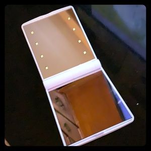 L.E.D light folding pocket makeup mirror